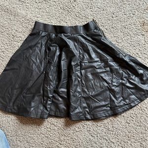 Leather skater skirt